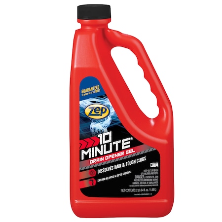 Zep Ten Minute Drain Opener, 64oz, PK6 ZHCR64NG6